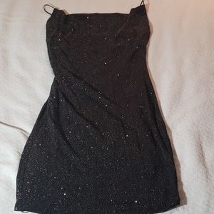 Sparkly black mini dress